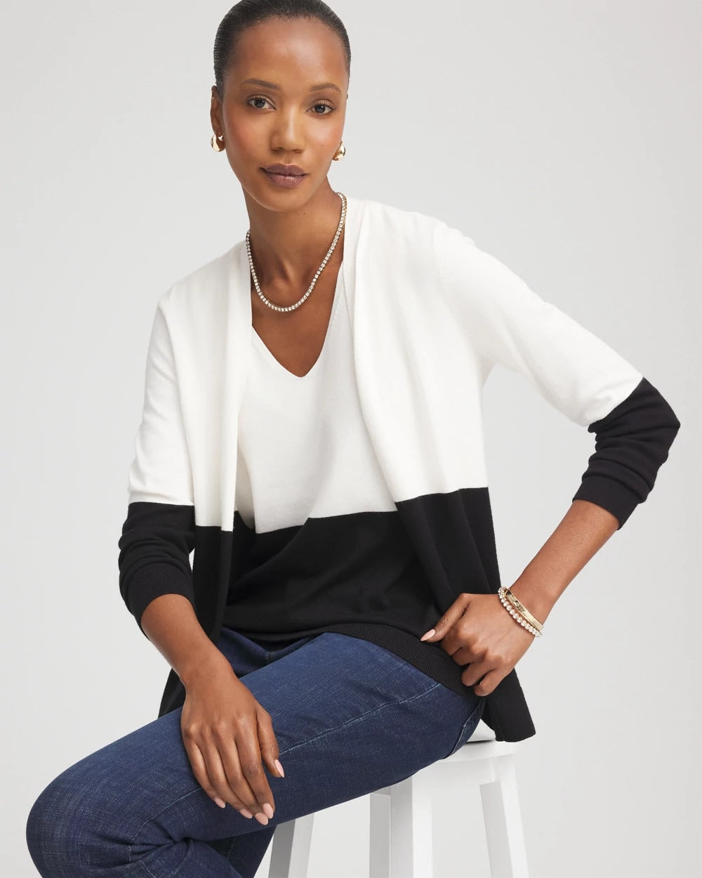 Colorblock V-neck Sweater Tank - Chico's