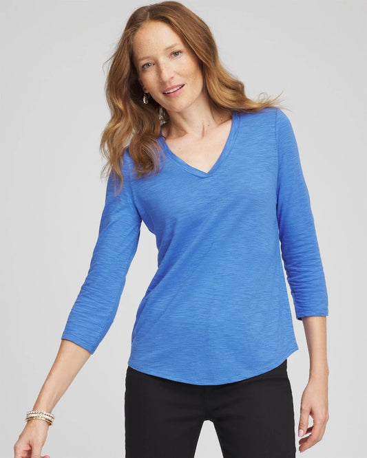 Slub 3/4 Sleeve Tee - Chico's