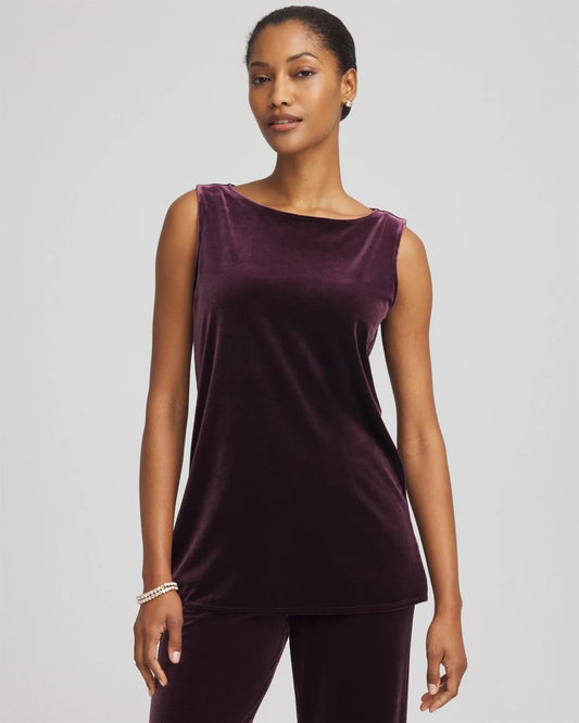 Travelers™ Velvet Side-Slit Tank - Chico's