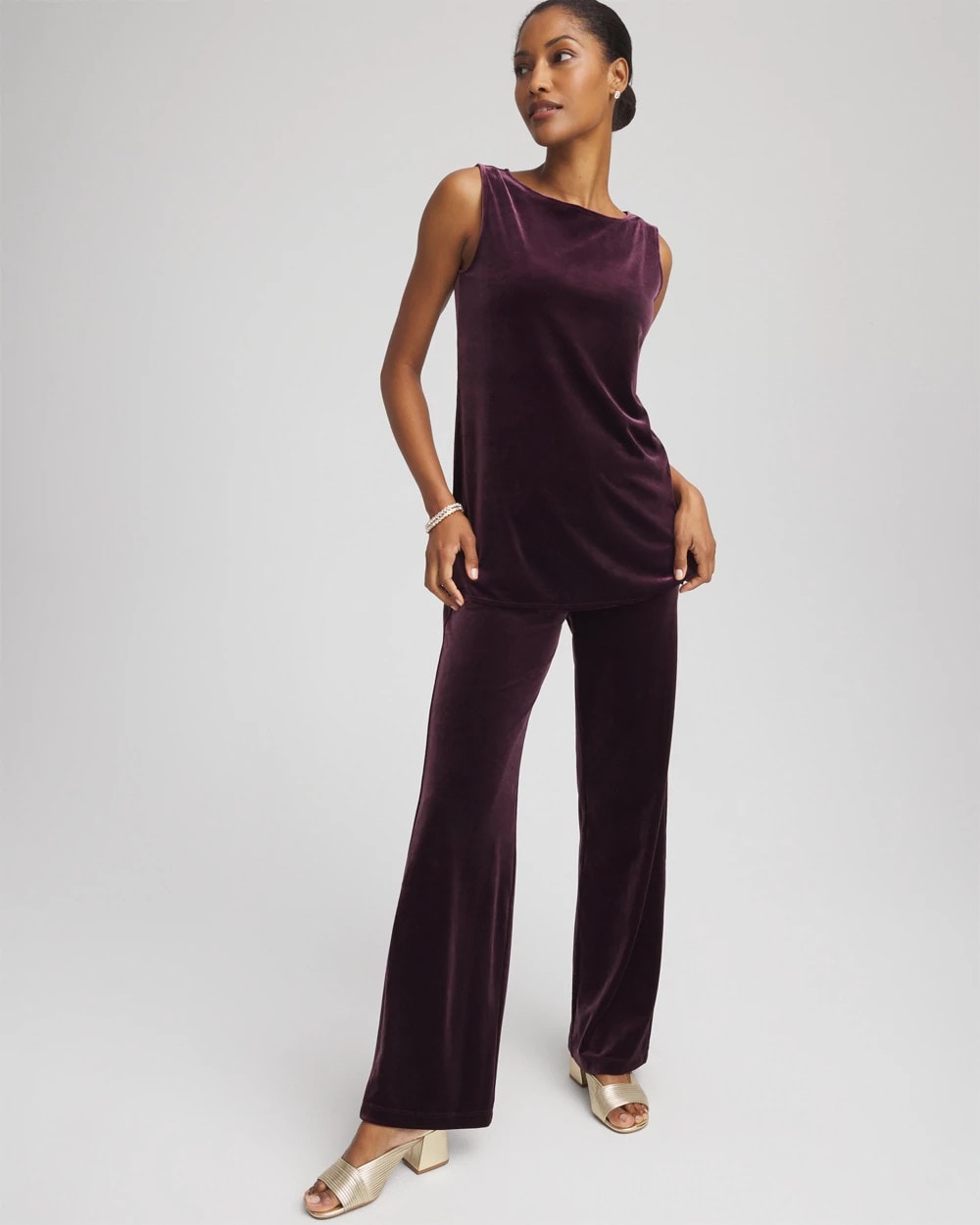 Travelers™ Velvet Side-Slit Tank - Chico's