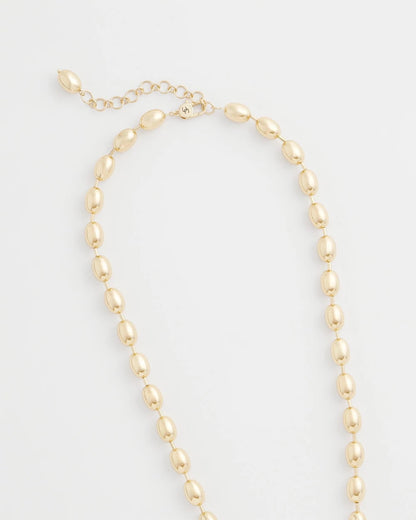 Gold Bead Long Single-Strand Necklace - Chico's