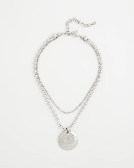 Short Silver Ball Chain Pendant - Chico's