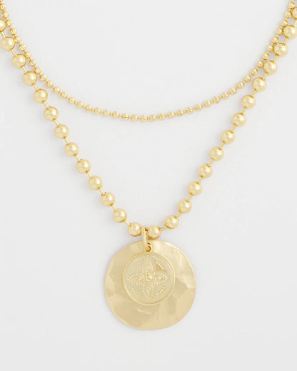 Short Gold Ball Chain Pendant - Chico's