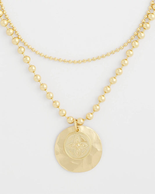 Short Gold Ball Chain Pendant - Chico's