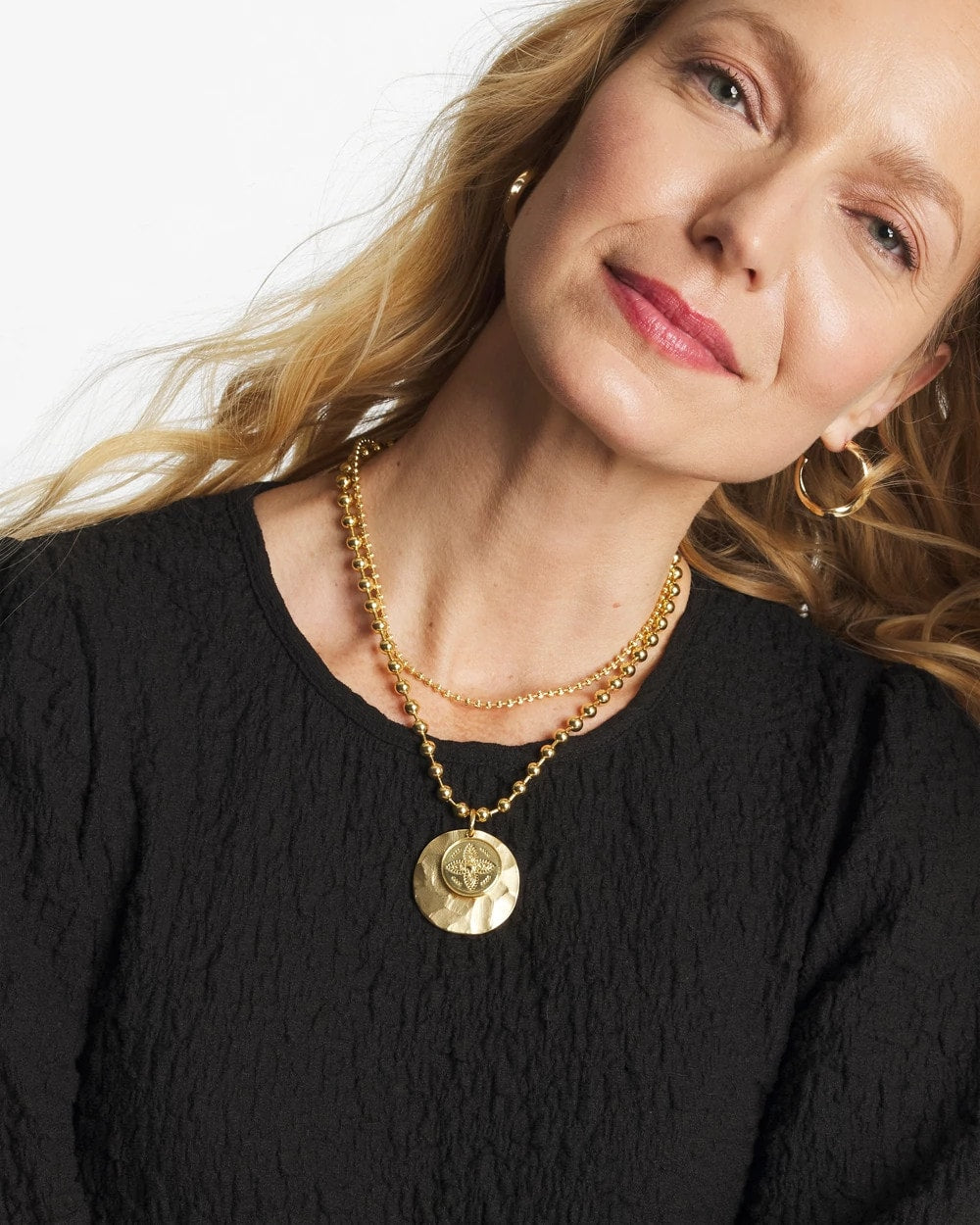 Short Gold Ball Chain Pendant - Chico's