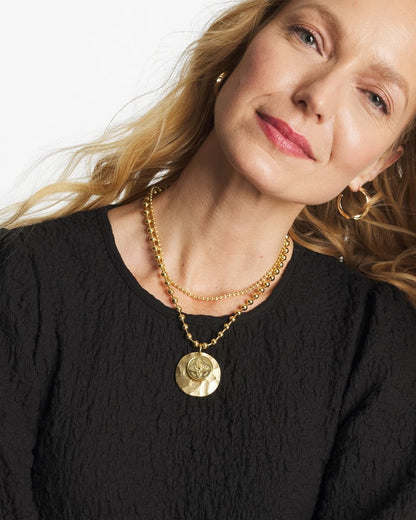 Short Gold Ball Chain Pendant - Chico's