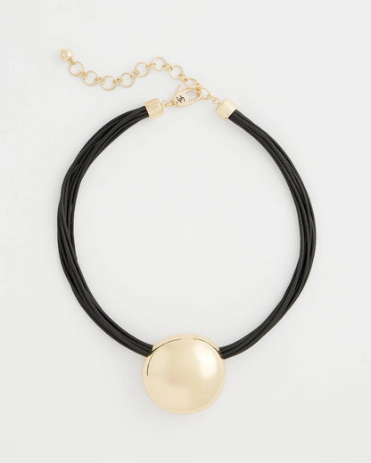 Gold Pendant Cord Necklace - Chico's