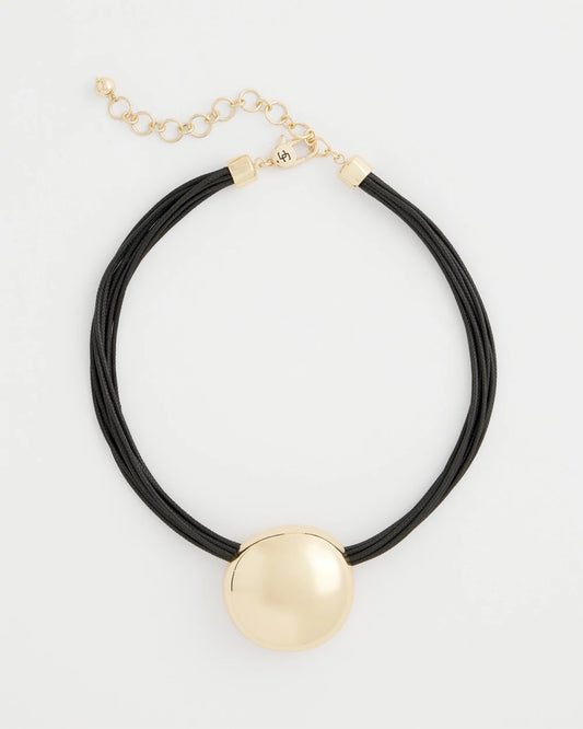 Gold Pendant Cord Necklace - Chico's