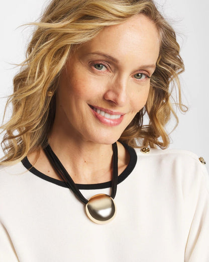 Gold Pendant Cord Necklace - Chico's