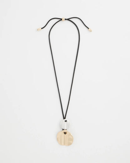 Crinkle Mixed Metal Pendant - Chico's