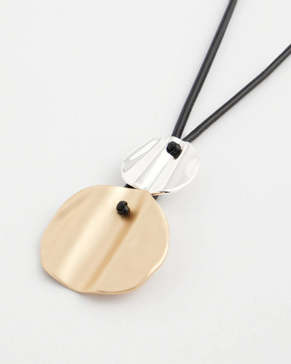 Crinkle Mixed Metal Pendant - Chico's