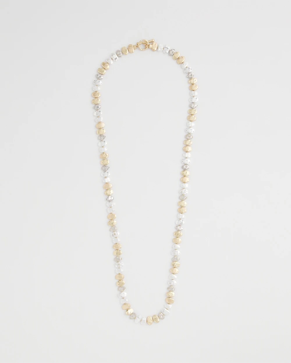 Mixed Metal Long Single Strand Necklace - Chico's