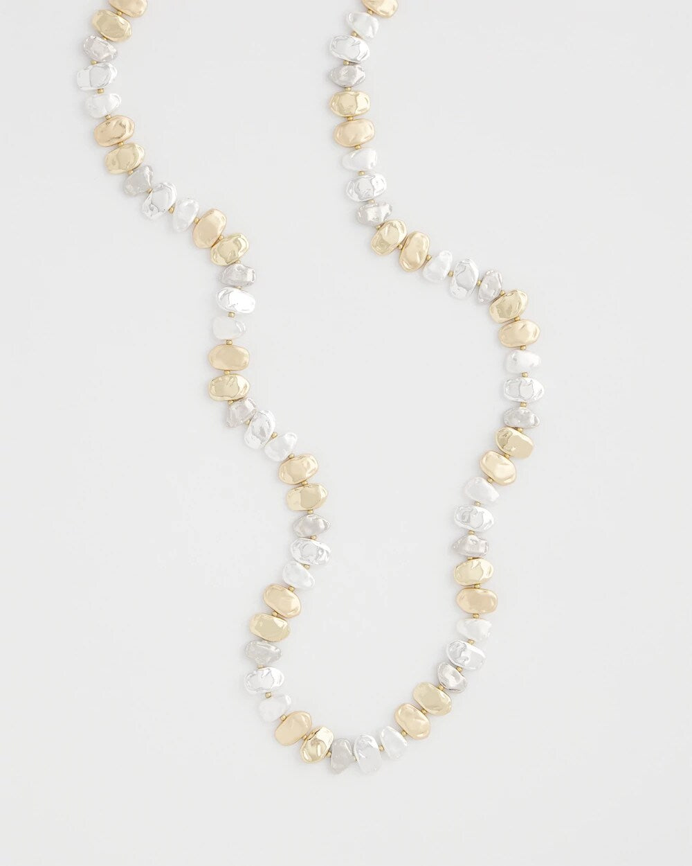 Mixed Metal Long Single Strand Necklace - Chico's