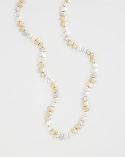 Mixed Metal Long Single Strand Necklace - Chico's