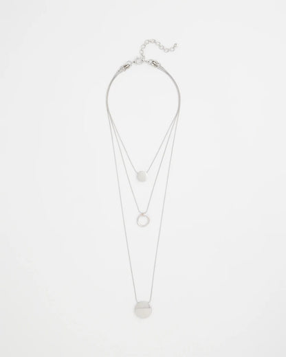 Silver Triple Pendant Necklace - Chico's