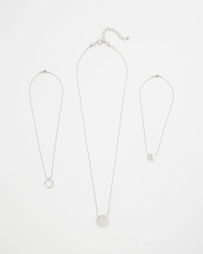 Silver Triple Pendant Necklace - Chico's