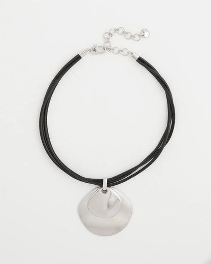 Silver Pendant On Cord - Chico's