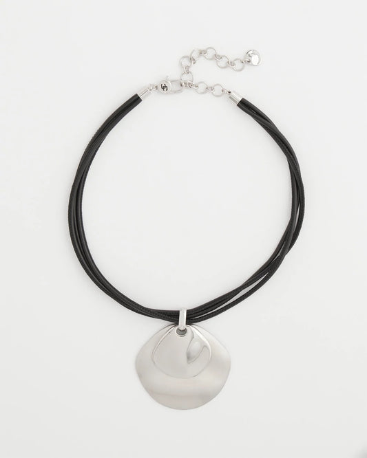 Silver Pendant On Cord - Chico's