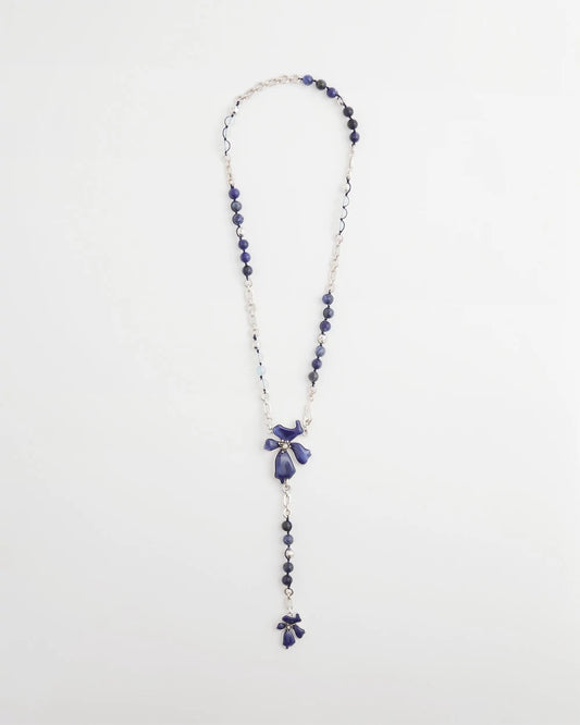 Blue Flower Long Y-Necklace - Chico's