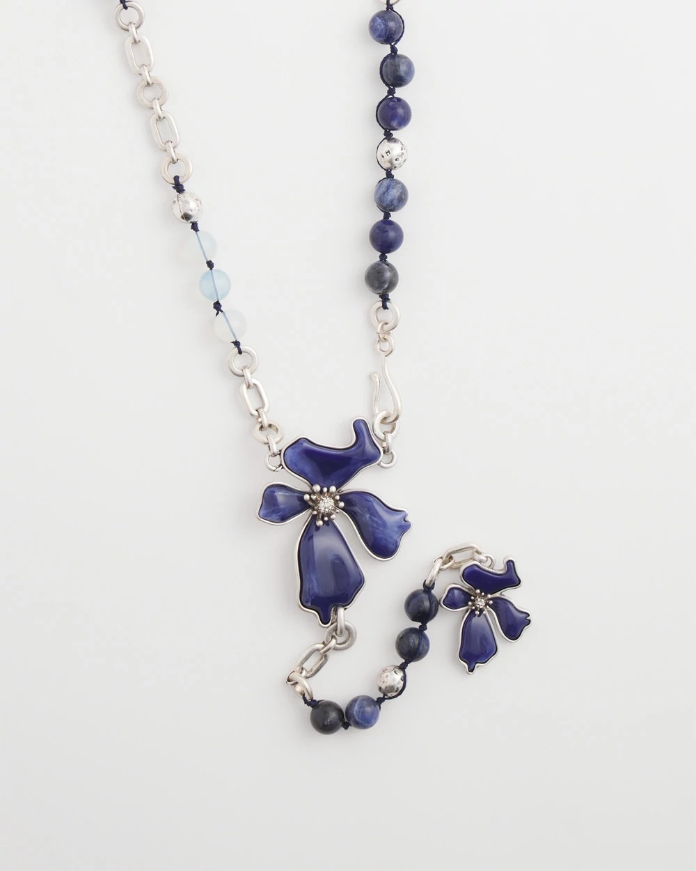 Blue Flower Long Y-Necklace - Chico's