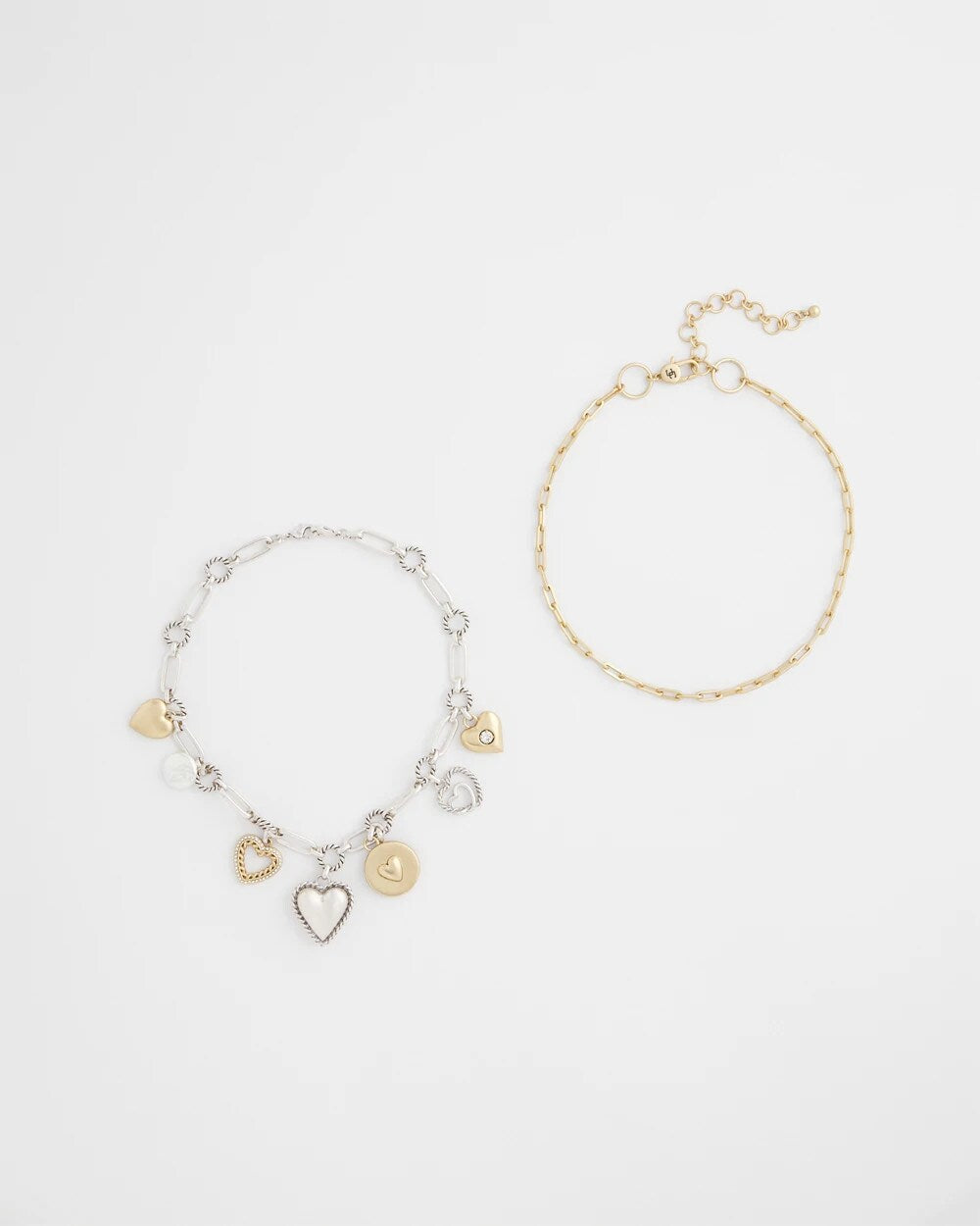 Mixed Metal Heart Charm Necklace - Chico's