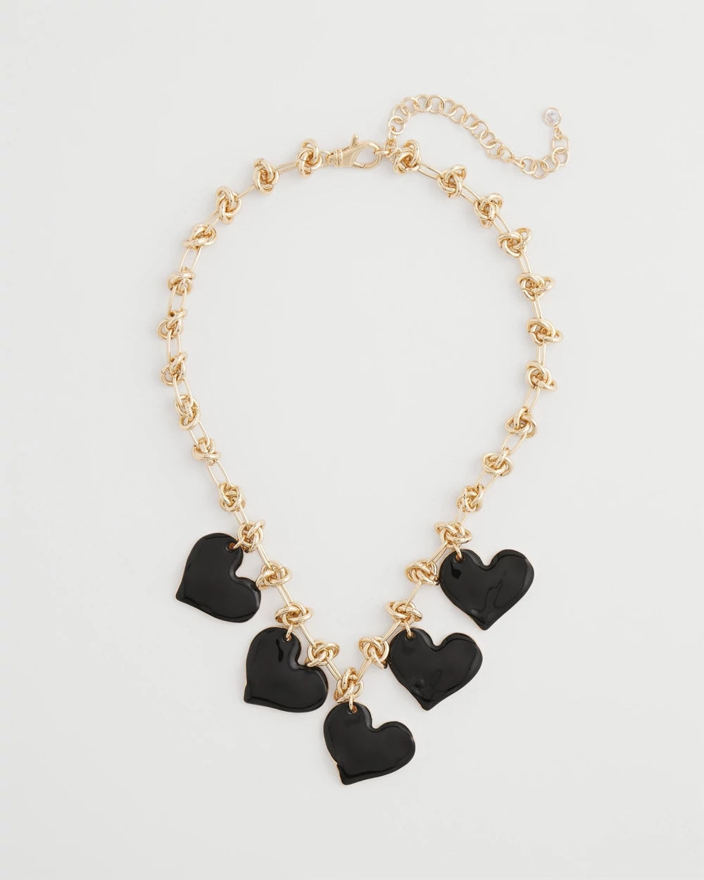 Black Heart Drop Off Necklace - Chico's