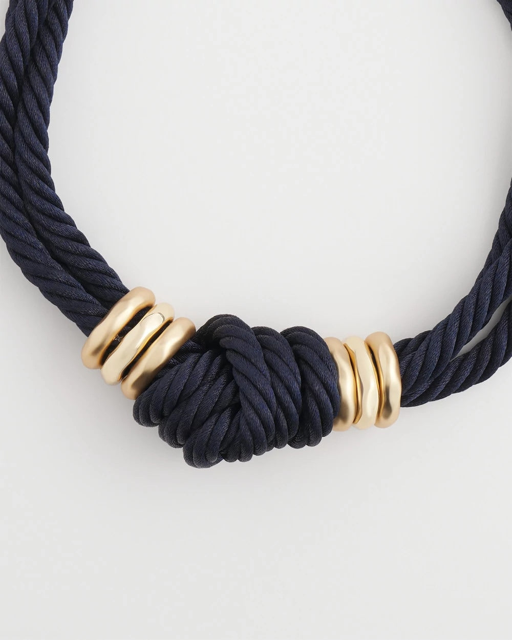 Navy Knot Rope Necklace - Chico's