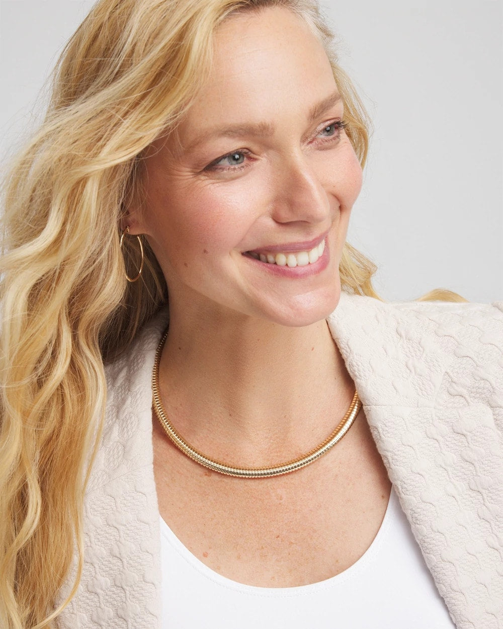 Mixed Metal Link Triple-Strand Necklace - Chico's