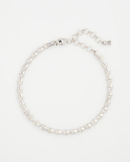 Silvertone Bamboo Collar Necklace - Chico's