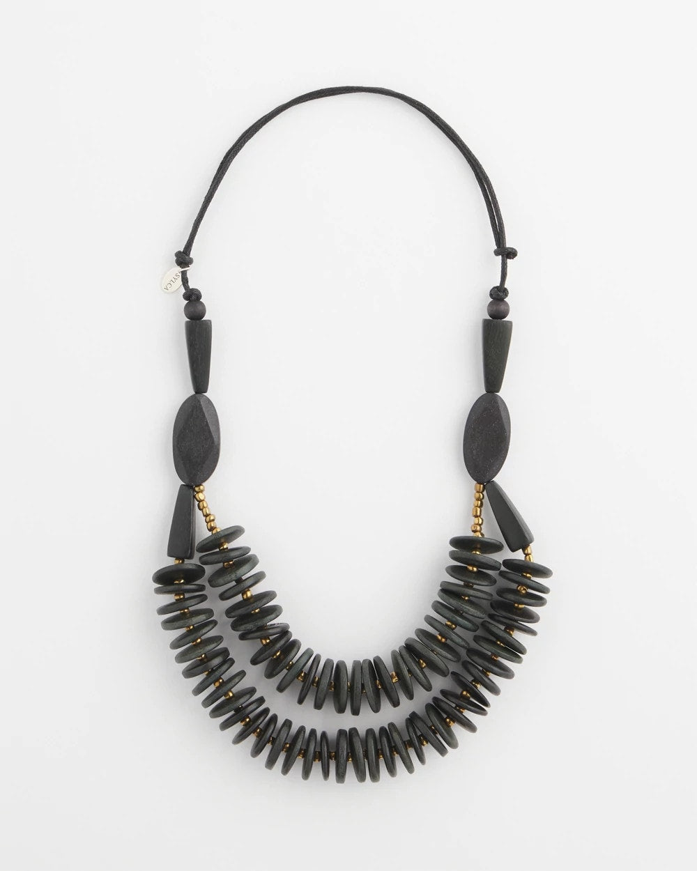SYLCA® x Chico's Black Disk Bead Statement Necklace - Chico's