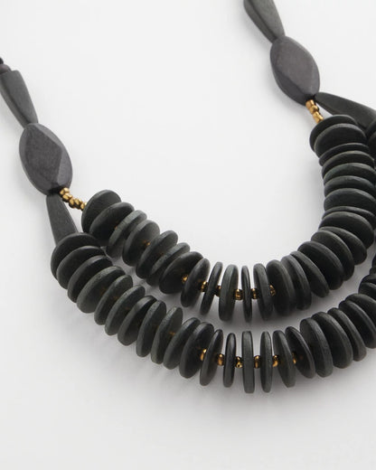 SYLCA® x Chico's Black Disk Bead Statement Necklace - Chico's