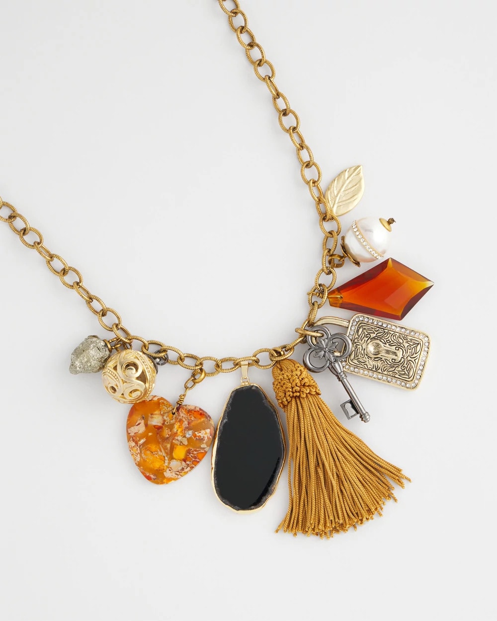 Charm & Stone Short Necklace - Chico's