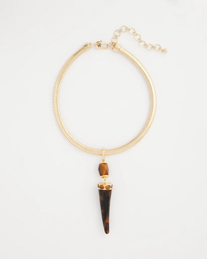 Tortoise Pendant Collar Necklace - Chico's