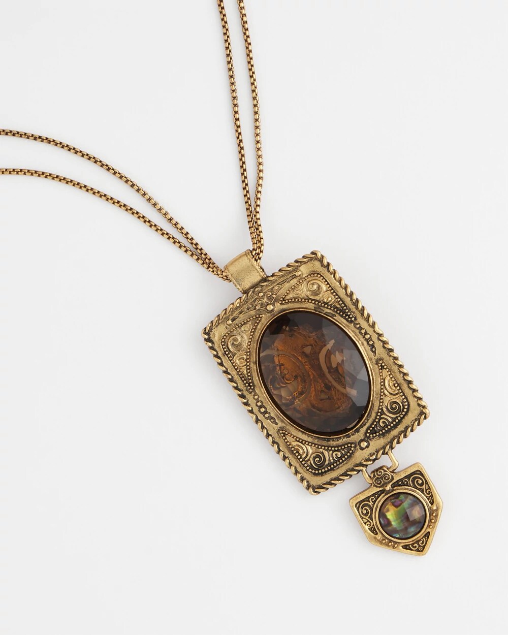 Adjustable Medallion Gem Pendant - Chico's