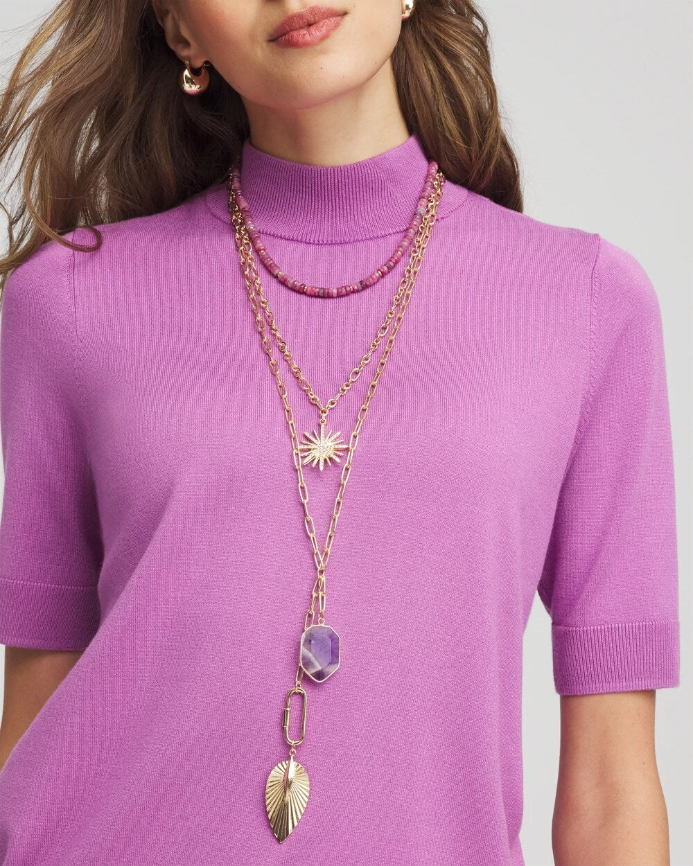 Amethyst Convertible Multi-Layer Necklace - Chico's