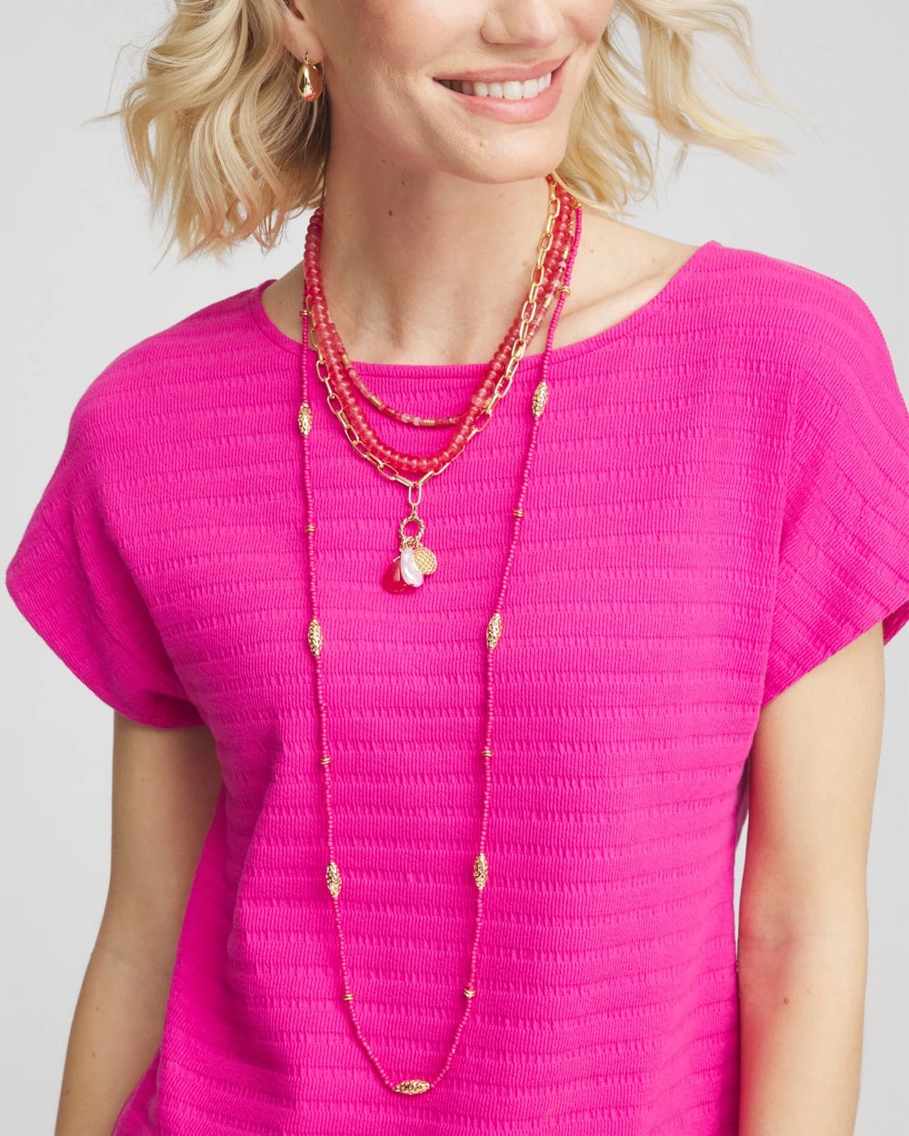 Convertible Beaded Pendant Necklace - Chico's