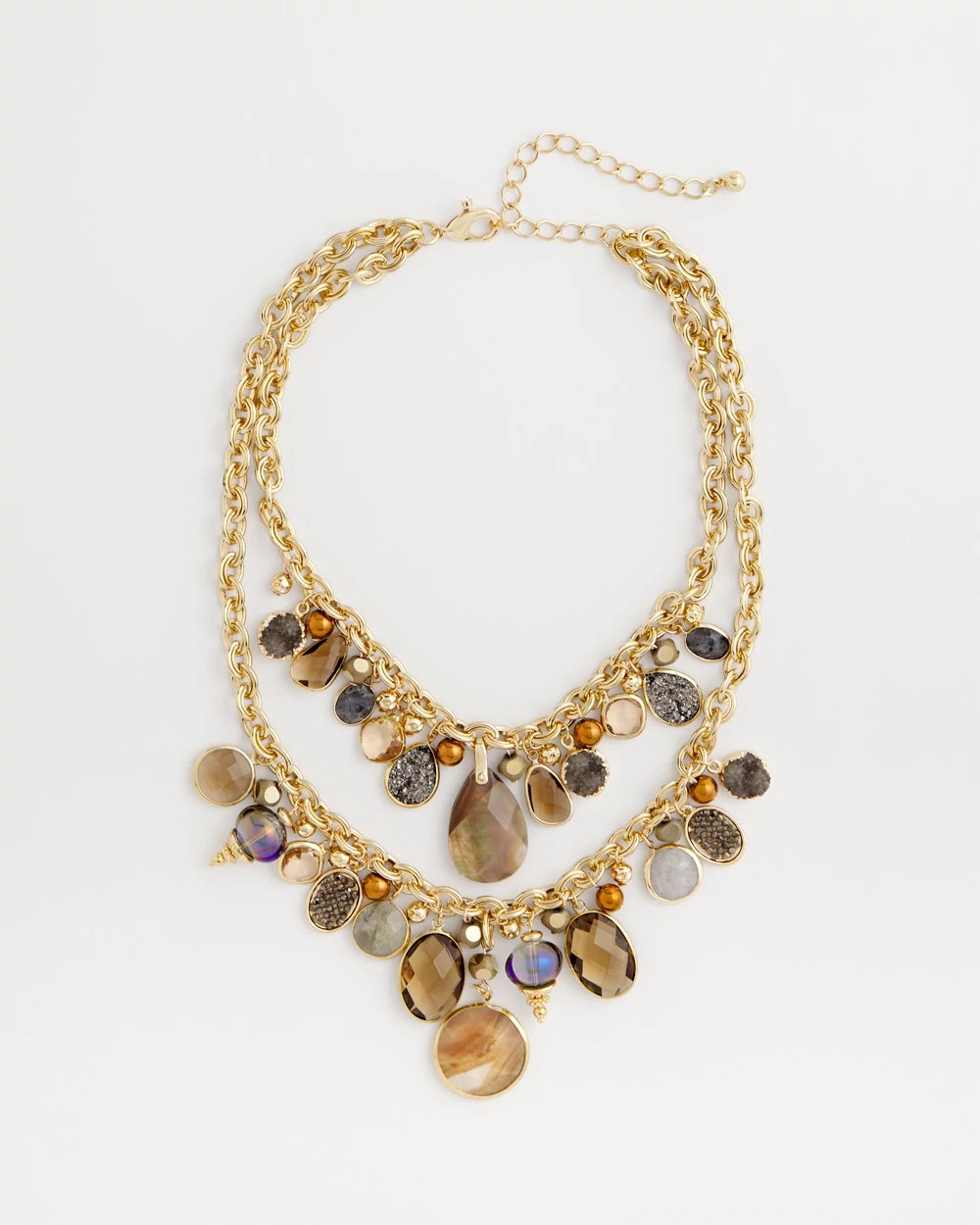 Faceted Gem Drop Off Bib Necklace - Chico's