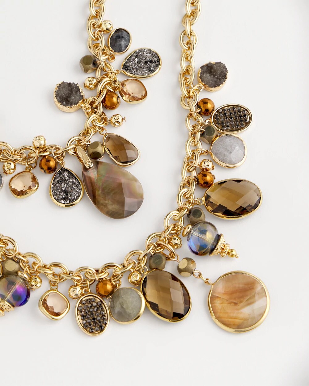 Faceted Gem Drop Off Bib Necklace - Chico's