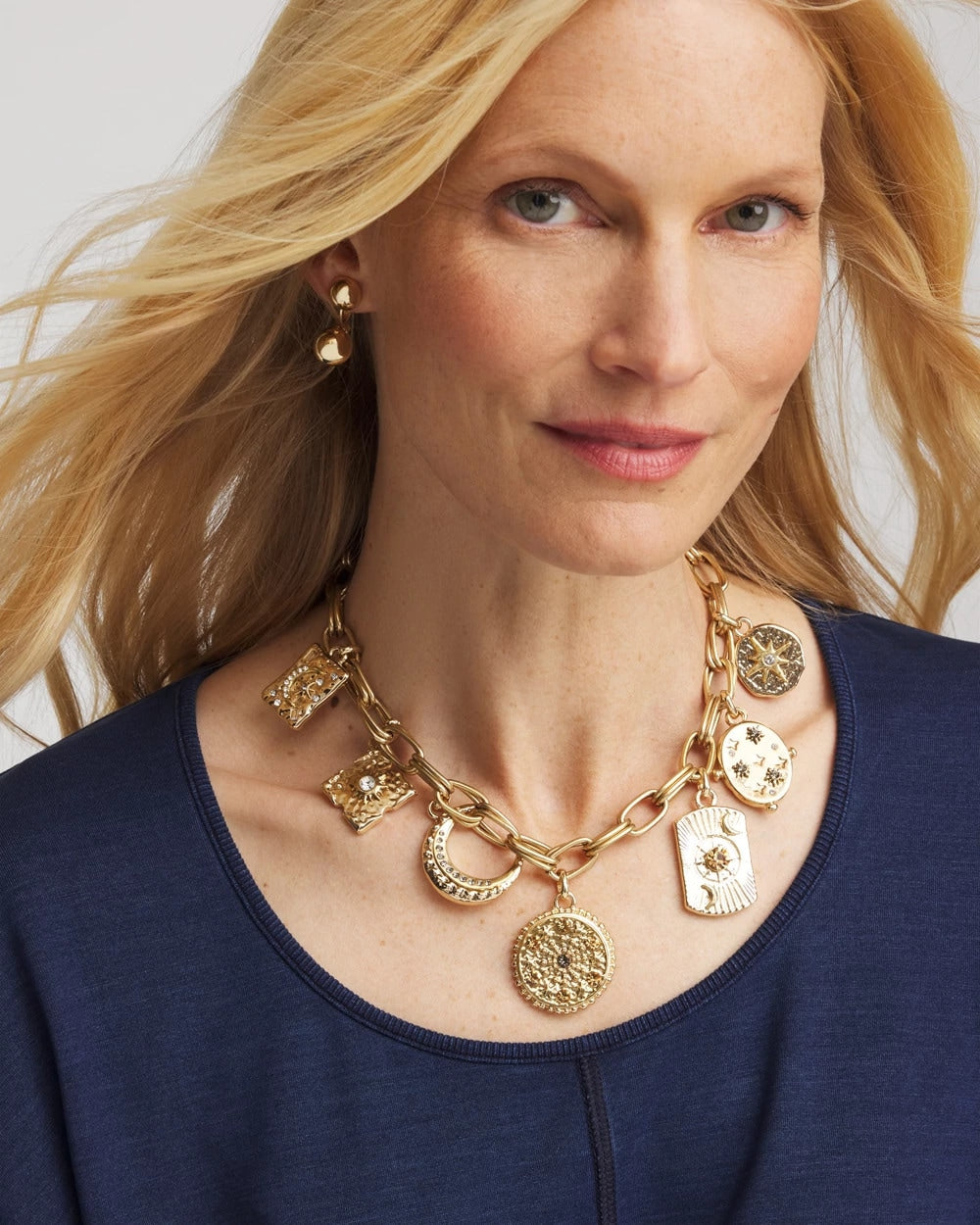 Gold Celestial Charm Necklace - Chico's