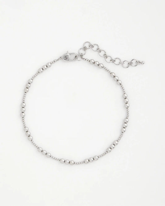 Silvertone Beaded Necklace - Chico's