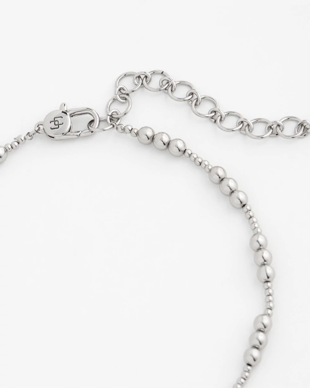 Silvertone Beaded Necklace - Chico's