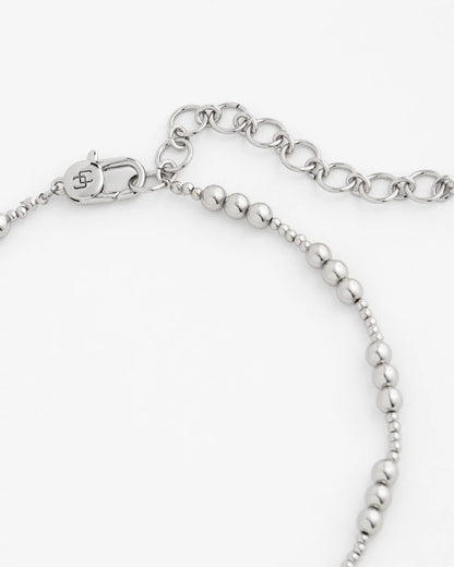 Silvertone Beaded Necklace - Chico's
