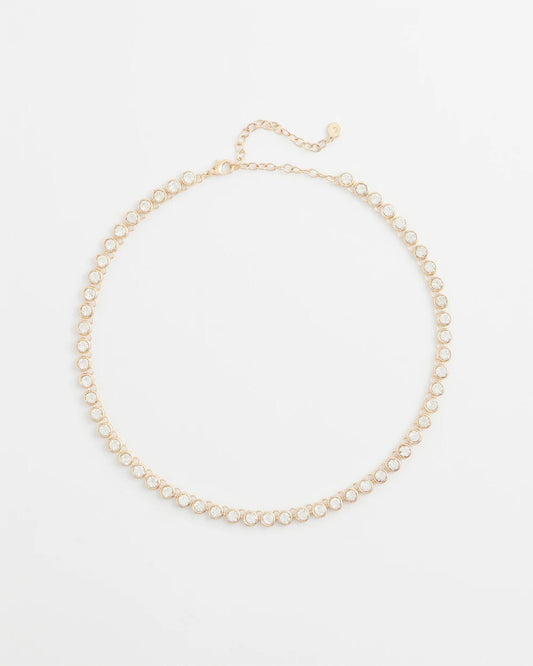 Goldtone Tennis Necklace - Chico's
