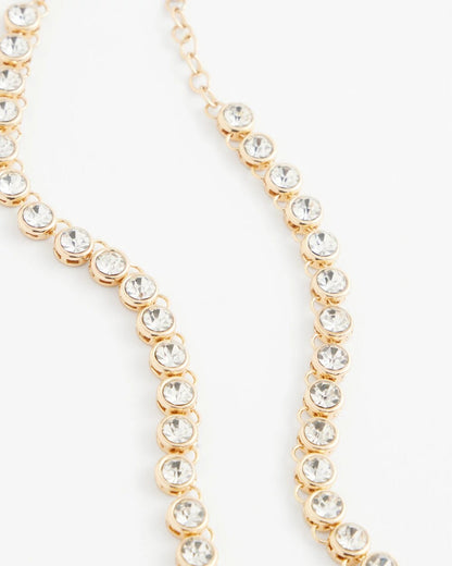 Goldtone Tennis Necklace - Chico's
