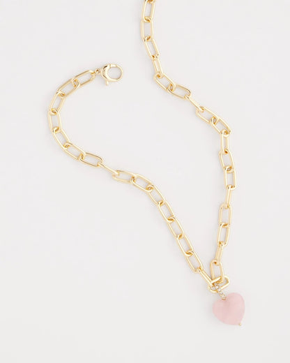 Genuine Quartz Heart Pendant Necklace - Chico's