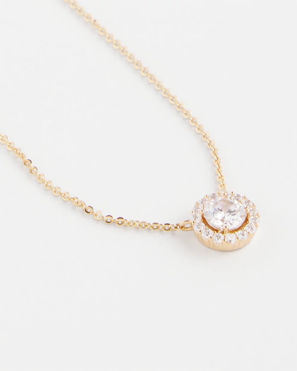 Gold Tone Drop Stone Necklace - Chico's