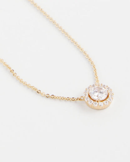 Gold Tone Drop Stone Necklace - Chico's