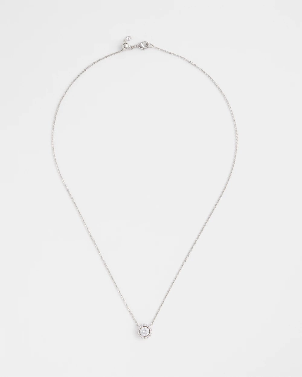 Silver Tone Drop Stone Necklace - Chico's