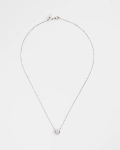 Silver Tone Drop Stone Necklace - Chico's