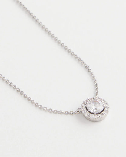 Silver Tone Drop Stone Necklace - Chico's